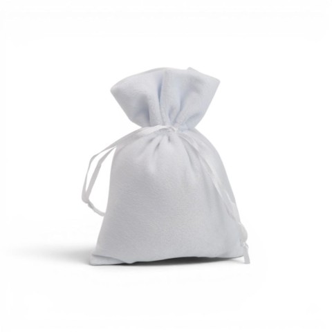 SACCHETTO VELLUTO 13CM BIANCO